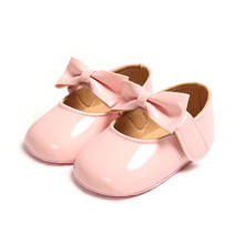 PU leather Buckle First Walkers With Bow Newborn Baby Girls Shoes 2024 - buy cheap