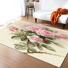 Alfombras Vintage rosas para dormitorio, alfombra para el hogar, sala de estar, sofá, mesa de centro, balcón 2024 - compra barato
