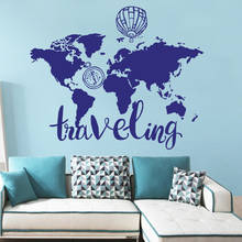 Art World Map Traveling Vinyl Wall Sticker Mural Stickers Nursery Room Decor Art Decals For Living Room Decoration 2024 - buy cheap