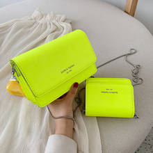 Crossbody Bags for Women Neon Yellow Pink Mini Leather Lady Travel purses and handbags Chain shoulder bag Messenger Bag 2024 - buy cheap