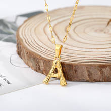 A-Z Small Letters Necklaces Women/Girl Gold Color Initial Pendant Thin Chain English Letter Jewelry Alphabet Gift 2024 - buy cheap