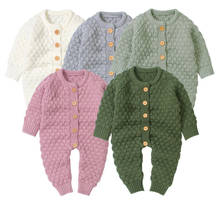 2019 Autumn Winter Newborn Baby Boy Girl Long Sleeve Knitted Romper Jumpsuit Playsuit Outfits Warm Baby Clothes 2024 - buy cheap