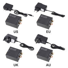 Conversor de áudio dac toslink, digital para analógico spdif ótico para i/r rca, adaptador de entrada de áudio 3.5mm para hd dvd amp hdtv home 2024 - compre barato