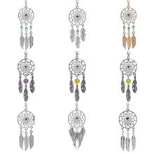 Bohemian Ethnic Style Necklaces Feather Tassels Snap Button Necklace Fit 12mm Snap Buttons Snap Jewelry Dream Catcher 2024 - buy cheap