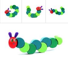 Colorful Wooden Hungry Twist Caterpillar Baby Children Gift Educational Toy 2024 - buy cheap
