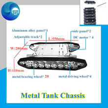 RC Metal Tank Chassis 4wd Robot Crawler Creeper Track Chain Car Vehicle Mobile Platform Tractor DIY Toy Kit Heavy Load T800 2024 - buy cheap