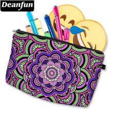 Deanfun-neceser con estampado 3D de Mandala púrpura para mujer, bolsa de maquillaje resistente al agua, organizador bonito, D51466 2024 - compra barato
