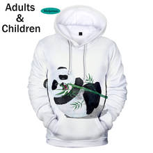 Pulôver com capuz 3d de panda branco, pulôver com capuz fofo animal hip hop estampa 3d de panda para homens e mulheres para outono 2024 - compre barato