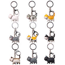 Cute Cartoon Cat Pendant Key Rings Kitten Cat Key Chain Shake Head Car Bag Keychains Creative Jewelry Gift Fashion 2024 - buy cheap