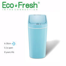 Ecofresh touchless automático automático inteligente infravermelho sensor de movimento lixo lixo bin cozinha lata de lixo 2024 - compre barato