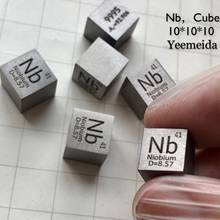 Cubo de niobio Nb de 10mm, tabla periódica de elementos, hecho a mano, para exhibición de manualidades 2024 - compra barato