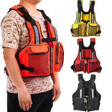 4 Colors Adult Swimming Life Vest Multi Pockets Fishing Life Jacket Vest Sailing Kayaking Boating Jacket Waistcoat Rescue Jacket 2024 - buy cheap