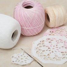 Fio de crochê fino 100% algodão 50g/bola, linha de tricô manual para faça você mesmo linha de máquina de costura 2024 - compre barato