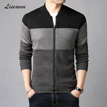 Liseaven-Chaqueta de punto para hombre, abrigo cálido de Color Patchwork, suéteres, ropa de otoño e invierno 2024 - compra barato