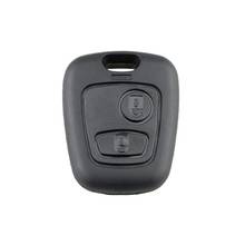 2 botones de repuesto para mando a distancia de coche, carcasa para mando a distancia, para Peugeot 206, 307, 107, 207, 407, sin cuchilla 2024 - compra barato