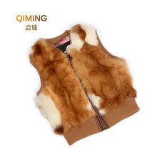 Autumn And Winter Real Natural Fur Gilet Ladies  Coat Vest Children Short Paragraph Rex Rabbit Hair Whole Skin 2024 - buy cheap