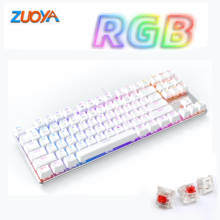 Gaming Mechanical Keyboard Blue Red Switch 87key Anti-ghosting RGB/Mix Backlit LED USB RU/US Wired Keyboard For  Gamer PC Laptop 2024 - buy cheap