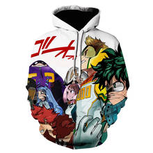 Novo moletom para cosplay de my hero academia midoriya izuku, casaco com capuz, estampa 3d, todoroki sapo, outono inverno, pulôver 2024 - compre barato