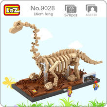 LOZ 9028 Jurassic Period Dinosaur Fossil Brachiosaurus Skeleton DIY Mini Diamond Blocks Bricks Building Toy for Children no Box 2024 - buy cheap