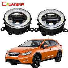 Cawanerl For Subaru XV 2013 2014 2015 2016 Car LED Bulb Front Fog Light + Daytime Running Lamp DRL + Angel Eye 3000LM 12V 2024 - buy cheap