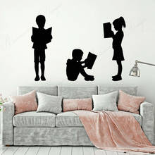 Reading Children's Kids Library School Book Wall Stickers Vinyl Art Home Decoration Classroom Reading Room Decals Murals 4346 2024 - buy cheap