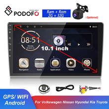Podofo-Radio con GPS para coche, reproductor Multimedia con Android, 2 Din, 2 GB + 32 GB, Universal, 10 pulgadas, para, Volkswagen, Nissan, Hyundai, Kia, Toyota 2024 - compra barato