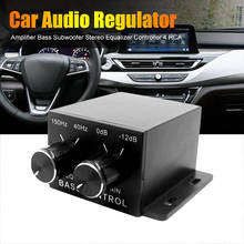 Автомобильный регулятор аудио усилитель басов сабвуфер стерео эквалайзер контроллер 4 RCA 2024 - купить недорого
