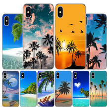 Sea Tropical palm trees seaside Beach Phone Case For Apple iphone 13 12 11 Pro Max SE 2020 X XS XR 7 8 6 6S Plus Soft Cover 2024 - buy cheap