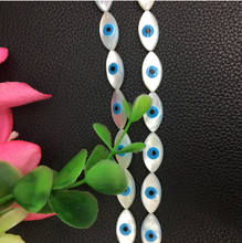 20pcs Free Shipping Natural Mother Of Pearl Shell 8*16mm Marquise Evil Eye Shape Length Hole Shell Beads For DIY Jewelry 2024 - buy cheap