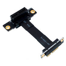 PCIE X1 Riser Cable Dual 90 градусов правый угол PCIe 3,0x1 to x1 удлинитель 8 Гбит/с PCI Express 1x Riser Card ленточный удлинитель 2024 - купить недорого
