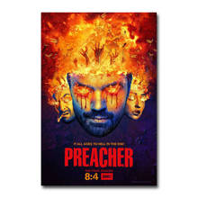 J0146 Preacher Season 4 Series de TV, Adhesivo de pared, póster de seda, lienzo de luz artística, decoración del hogar 2024 - compra barato