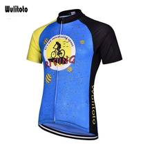 Wulitoto camisa de ciclismo de manga curta, roupa esportiva masculina seca rápido para ciclismo de verão 2024 - compre barato