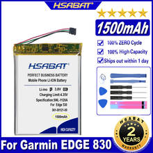 Hsabat bateria 361-00121-00 1500mah para garmin edge 830, peça de reposição para reparo gps 2024 - compre barato