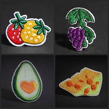 High quality Cute little patches grape avocado strawberry butter foods Badge Children's sweater Knapsack decoration DIY Decal 2024 - buy cheap