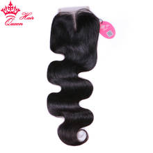 Queen Hair Official Store Peruvian Body Wave Middle Part Lace Closure Human Hair Closures Virgin Natural Color Free Shipping 2024 - buy cheap