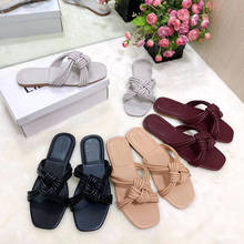 New Slippers Women Summer Sandals 2021 Fashionable Shoes Ladies Home Slippers Female Cool Flops Sponge Weave Casual Outdoor 2024 - buy cheap