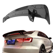 Car Styling Exterior Carbon Fiber Modified Rear Spoiler Tail Trunk Lip Wing Decoration Fit For Audi A3 S3 4 doors 2014 2015 2016 2024 - buy cheap