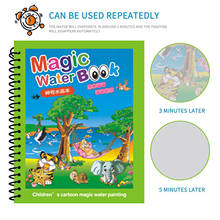 Libro Montessori reutilizable para colorear para niños, libro mágico de dibujo con agua, sensorial, juguetes de Educación Temprana, regalo de cumpleaños, juego mental 2024 - compra barato