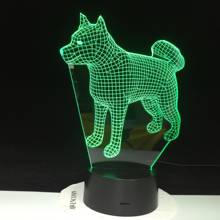 Bull Terrier-Lámpara LED 3D de noche para niños, lámpara de noche con USB de 7 colores, decoración creativa de cabecera de nacimiento, regalo, envío directo gratuito, 1910 2024 - compra barato