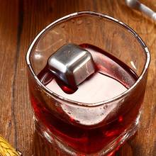 Stainless Steel Heart Square Shape Ice Cubes Stone Whiskey Drink Beer Cooler 2024 - buy cheap