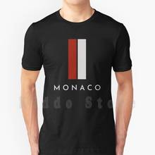 Camiseta de algodón con estampado de la bandera de Monaco para hombre, camisa masculina de algodón con estampado de la bandera de Monaco, Monaco y Monaco, S-6Xl 2024 - compra barato