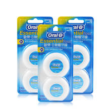 Oral B Diagnostic-tool Dental Floss Essential Floss Comfortable Unwaxed Gum Care Dental Clean Flat Thread Flosser 50m/ 6 Box 2024 - buy cheap