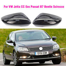 ABS Carbon Fiber Color Gloss Black  Car Rearview Mirror Caps For Volkswagen Beetle CC Eos Passat B7 Scirocco For Jetta MK6 2024 - buy cheap