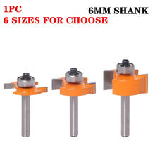 1PC 6mm Shank "T" Type Slot Milling Cutters Bit With Bearing C3 Carbide Slotting/Jointing Router Bit Cutter Tool For WoodWorking 2024 - buy cheap