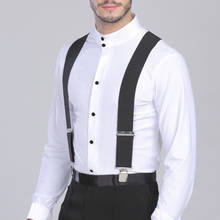 50mm Wide Elastic Adjustable Men Trouser Braces Suspenders X Shape with Strong Metal Clips NIN668 2024 - buy cheap