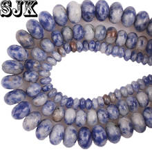 Natural Blue Dot Sodalite UFO Abacus Spacer Stone Beads Diy Necklace Bracelet Charms Beads Handmade Jewelry Making  Accessories 2024 - buy cheap