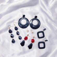 Hot Korean Acrylic Drop Earrings Female Gifts Long Geometric Dangle Earring Set Fashion Statement Big Earrings For Women Jewelry 2024 - buy cheap