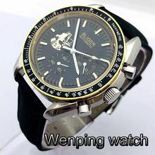 Bliger 40mm men's top luxury automatic mechanical watch silver case black dial date luminous waterproof men's watch gift 2024 - buy cheap