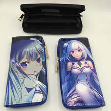 Anime Re:Zero Kara Hajimeru Isekai Seikatsu Emiria Multifunction Long Wallet/Cell Phone Clutch Purse/Portable Cash Purse PHWA_24 2024 - buy cheap