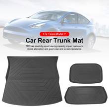Luggage Compartment Odorless Mat Trunk Mat For Tesla Model Y Water Dirt Proof Customized Design Shock Absorption Rear Mat 2024 - buy cheap